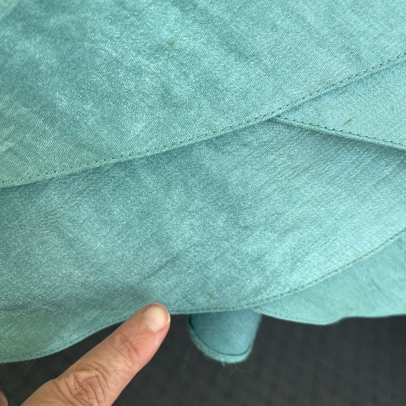 Adrianna Papell Crisscross Shutter Pleat Sheath Dress Green Size 10 Cocktail - Picture 12 of 12